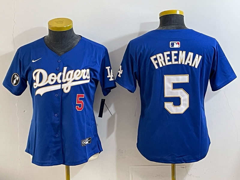 Youth  Los Angeles Dodgers #5 Freeman blue Nike NFL 2025 jersey 016